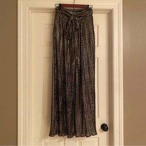 House of Harlow Gold Shimmer Wide Leg Pants Size S